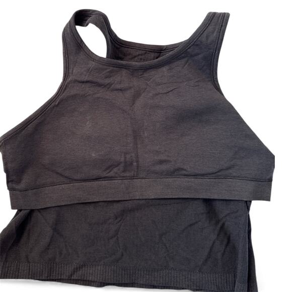 Lululemon Black “Ebb to Street” Cropped Racerback Tank Top Size 12 - Picture 5 of 5